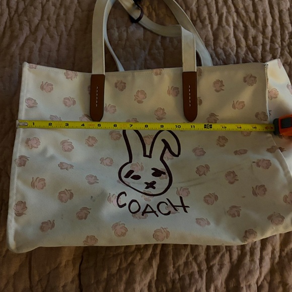 Coach Cream Tote with Brown Accents - Picture 8 of 9